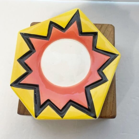 Vintage Clay Art Calypso Coffee Mug & Matching Saucer 1983 San Francisco - Picture 7 of 10